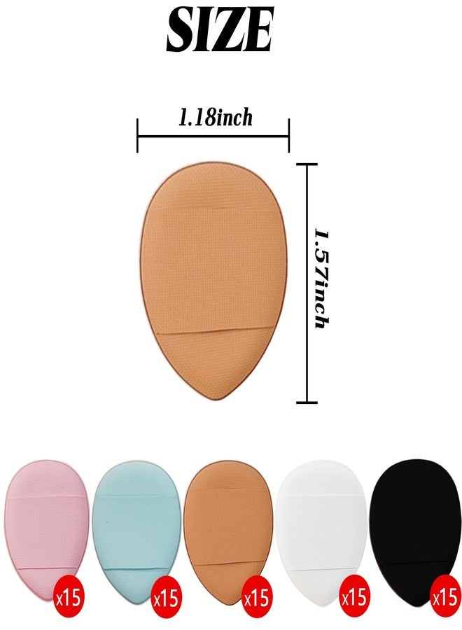 ROYHOO 75PCS Finger Powder Puff Mini Makeup Sponge Soft Beauty Makeup Blender Puff for Foundation, Face Powder, Under Eye Setting, Concealer, Repair Cream, Cosmetic Tool - Image 2